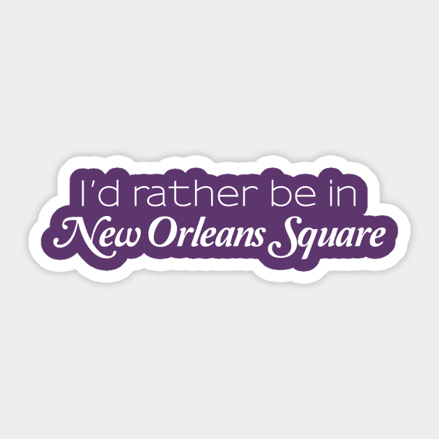 New Orleans Square Wishes Sticker by Geek Tees